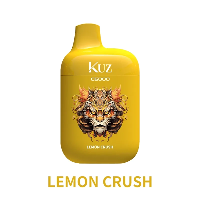 nicotine free vapes - KUZ C6000 lemon crush flavour zero-strength vape