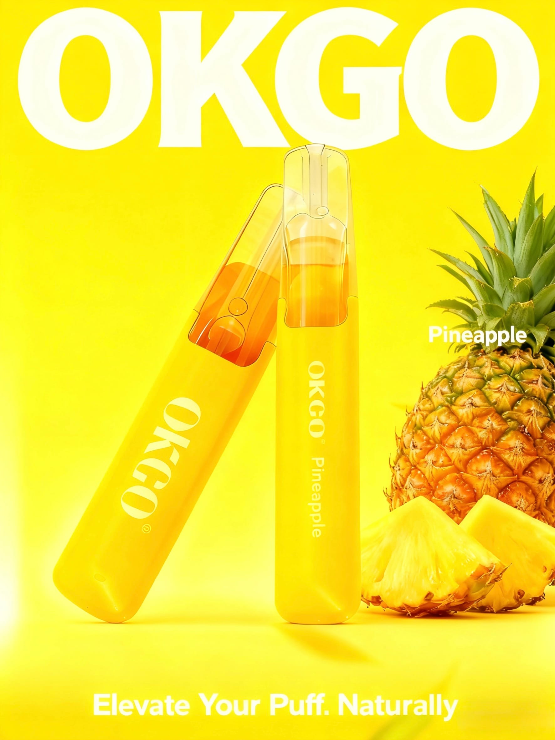 vaping vs smoking - OKGO 6500 Pineapple rechargeable disposable vape