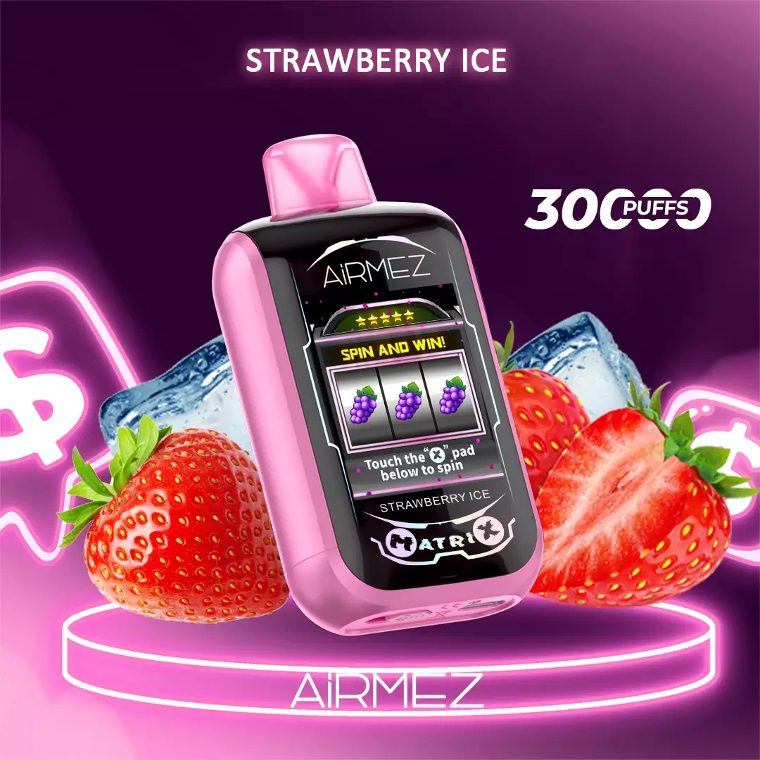 vapes australia online - Airmez Matrix Pro 30000 Puffs Strawberry Ice smart vape device