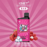 IGET BAR STRAWBERRY LYCHEE ICE  3500 Puffs Disposable Vape - Image 2