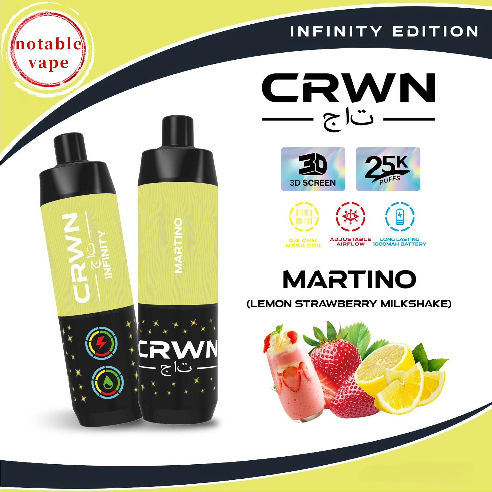 do vapes have calories - Crwn Infinity Martino 25000 puff marathon device