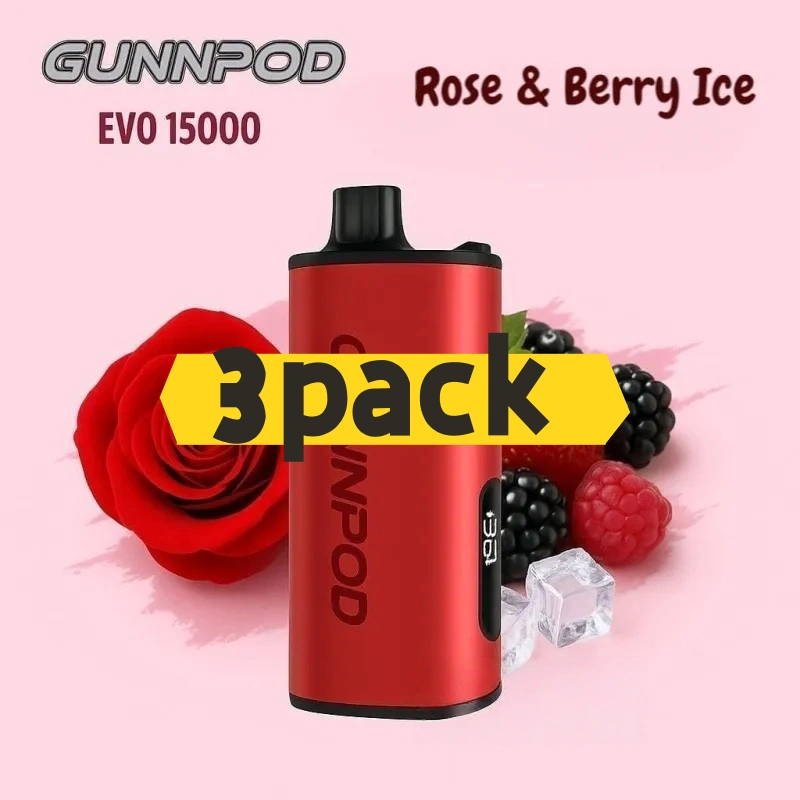 vapes perth - Gunnpod EVO 15k 3-pack multiple flavours spread on Perth balcony table