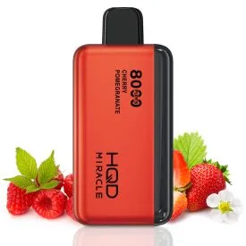 HQD Miracle 8000 Puffs – Strawberry Raspberry 5%