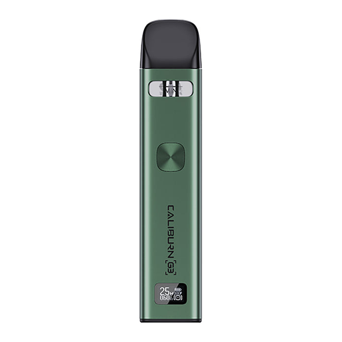 cbd vape - UWell Caliburn G3 green pod vape device with mesh coil for botanical extracts